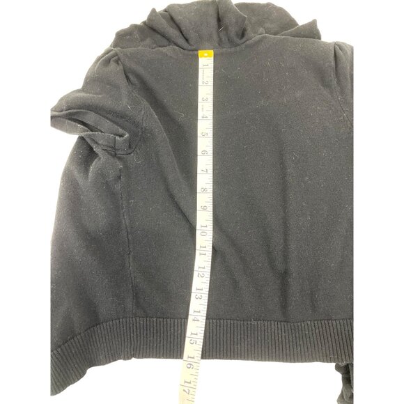 International Concepts INC Small Black Cardigan Open Front Short Sleeve 22d - Picture 7 of 9